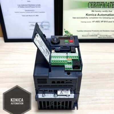 Alternative view of Toshiba VFS15-4015PL-W1 – 2 HP / 1.5 kW Variable Frequency Drive