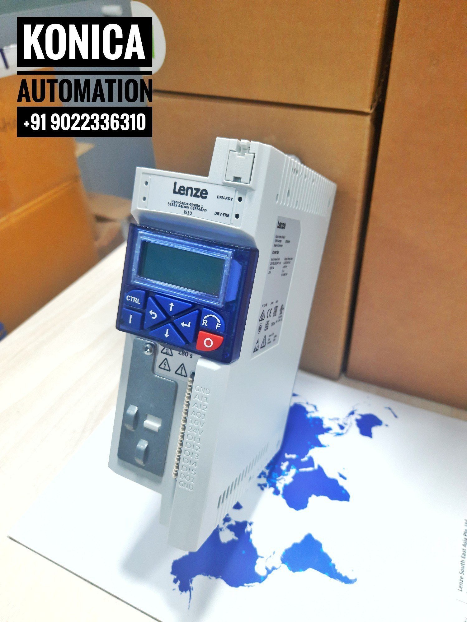 Lenze FI I51AE 175B - 10V10000S | 0.75kW | 1HP | 230V | 1-Phase | 4.2A | Compact VFD Drive - Image 3