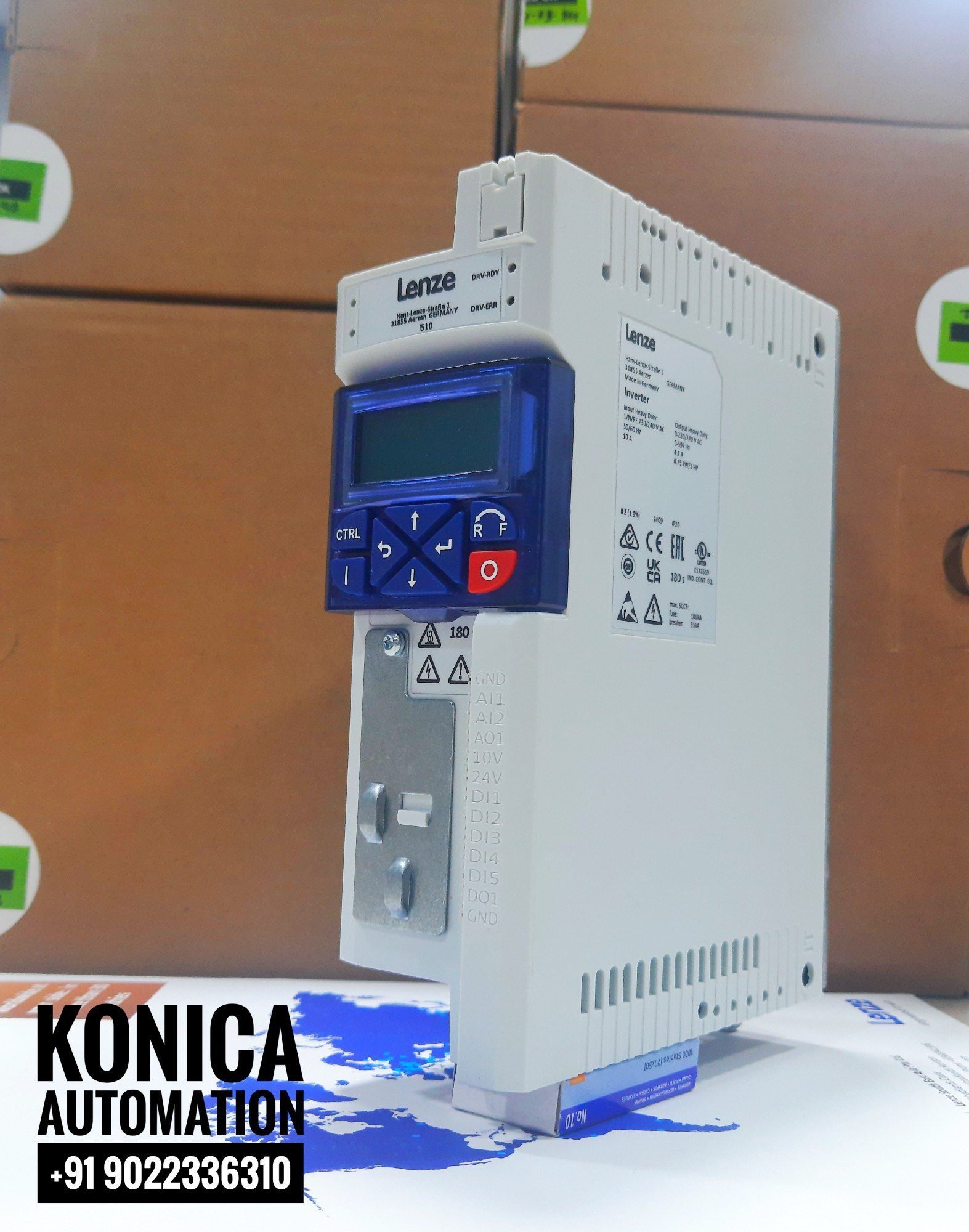 Lenze FI I51AE 215F - 10V10000S | 1.5kW | 2 HP | 400V | 3-Phase | 3.9A | Variable Frequency Drive (VFD) - Image 3