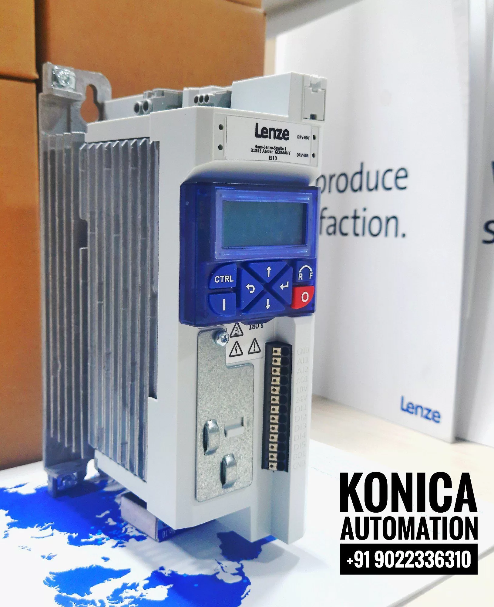 Lenze FI I51AE 222B - 10V10000S | 2.2kW | 3HP | 230V | Single Phase | 9.6 Amps | AC Drive VFD - Image 2