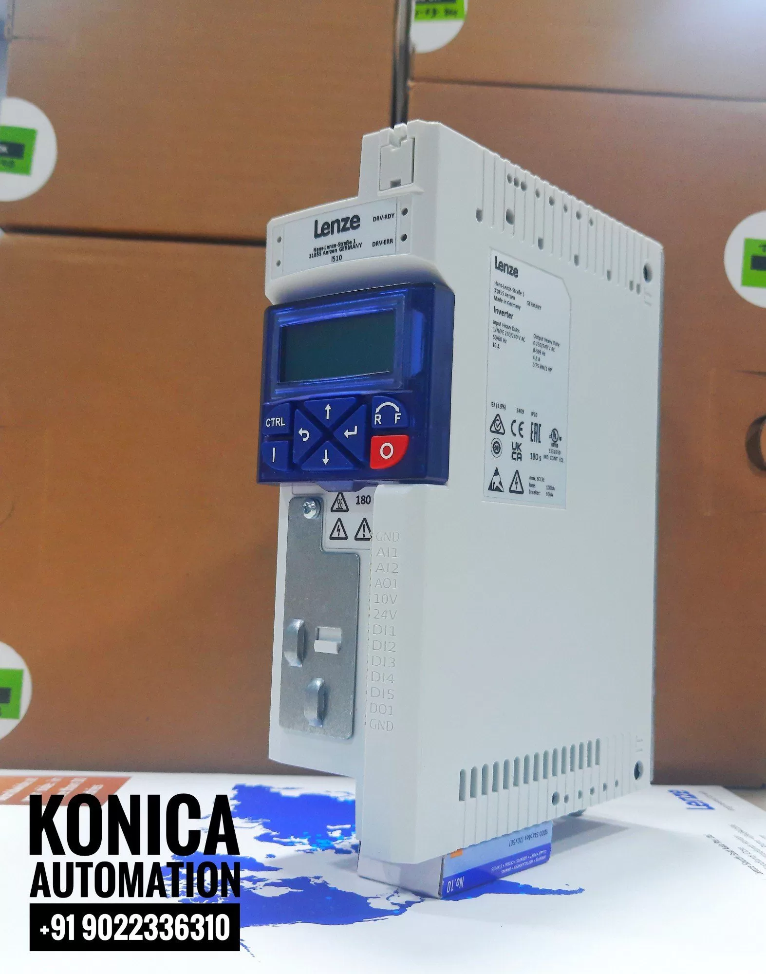 Lenze FI I51AE 255F - 10V10000S | 5.5kW | 7.5 HP | 415V | 3-Phase | 13A | AC Variable Frequency Drive (VFD)