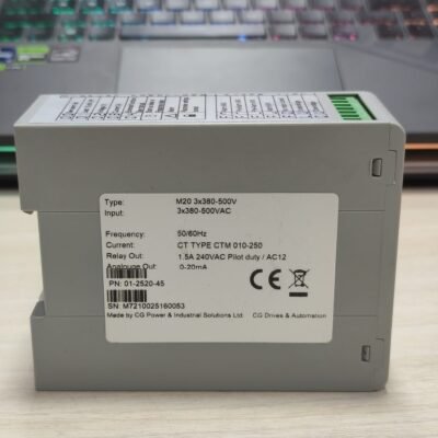Alternative view of CG Emotron M20 Shaft Power Monitor with CTM025 ⚡🔧 | Motor Load Monitoring up to 25A for Pumps, Mixers & Industrial Equipment