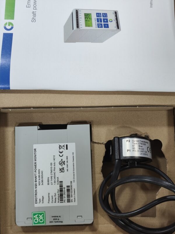 CG Emotron M20 Shaft Power Monitor with CTM100 ⚙️🔋 | Motor Load Monitoring up to 100A for Industrial Equipment - Image 11